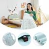 100% Cotton Nursing Cover with Support Ring & Mesh Layer, Breathable Nursing Cover Up for Breastfeeding, Adjustable Arch Neckline Breastfeeding Apron for Women (Green, Qionglin Green Sea) view 3