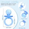 50 Pcs Mini Pacifiers Baby Shower Games Boy, 1.25 Inch Cute Baby Shower Pacifiers, Bulk Acrylic Pacifier for Party Table Scatter, Pacifier Hunt Game, Gender Reveal Decoration Party Favors(Blue) view 2