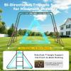 Hapfan Swing Sets for Backyard with Monkey Bars, 2 Belt Swings & Trapeze Bar- Heavy Duty Metal Outdoor Playground Sets for Kids, Backyard Playset (Patent Pending) view 4