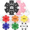 50-500 Custom Clay Poker Chips, Personalized 11.5g Casino-Grade Clay Composite Poker Chips with Logo, 40mm Heavyweight Drink Tokens for Bar,Parties,Game Night,Weddings, Events,Golf Club (Blue) view 4