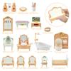 20 Pieces Doll House Furniture and Accessories Set Dollhouse Furniture Set Mini Dollhouse Furniture 1 12 Scale Bedroom Living Room Bathroom Furniture Accessories (Yellow) view 2