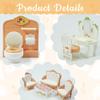 20 Pieces Doll House Furniture and Accessories Set Dollhouse Furniture Set Mini Dollhouse Furniture 1 12 Scale Bedroom Living Room Bathroom Furniture Accessories (Yellow) view 4