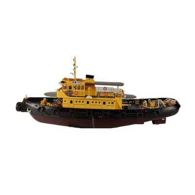 1:35 Scale Port Tugboat Simulation Power Model Boat, Model Ship Kit, White Base Color, DIY Assembly and Painting Required