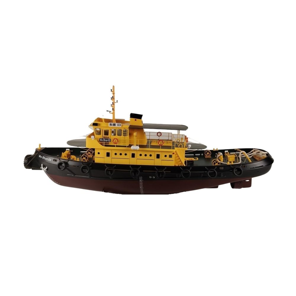 1:35 Scale Port Tugboat Simulation Power Model Boat, Model Ship Kit, White Base Color, DIY Assembly and Painting Required