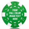 50-500 Custom Clay Poker Chips, Personalized 11.5g Casino-Grade Clay Composite Poker Chips with Logo, 40mm Heavyweight Drink Tokens for Bar,Parties,Game Night,Weddings, Events,Golf Club (Green) view 1