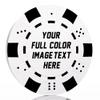 50-500 Custom Clay Poker Chips, Personalized 11.5g Casino-Grade Clay Composite Poker Chips with Logo, 40mm Heavyweight Drink Tokens for Bar,Parties,Game Night,Weddings, Events,Golf Club (White) view 1
