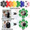 50-500 Custom Clay Poker Chips, Personalized 11.5g Casino-Grade Clay Composite Poker Chips with Logo, 40mm Heavyweight Drink Tokens for Bar,Parties,Game Night,Weddings, Events,Golf Club (White) view 3