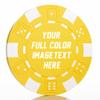 50-500 Custom Clay Poker Chips, Personalized 11.5g Casino-Grade Clay Composite Poker Chips with Logo, 40mm Heavyweight Drink Tokens for Bar,Parties,Game Night,Weddings, Events,Golf Club (Yellow) view 1