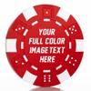 50-500 Custom Clay Poker Chips, Personalized 11.5g Casino-Grade Clay Composite Poker Chips with Logo, 40mm Heavyweight Drink Tokens for Bar,Parties,Game Night,Weddings, Events,Golf Club (Red) view 1