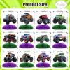 12 PCS Monster Truck Party Table Decorations, Monster Truck Birthday Honeycomb Centerpiece, Racing Car Theme Birthday Decoration for Boys Girls Baby Shower Kids Cake Decorations Party Supplies view 3