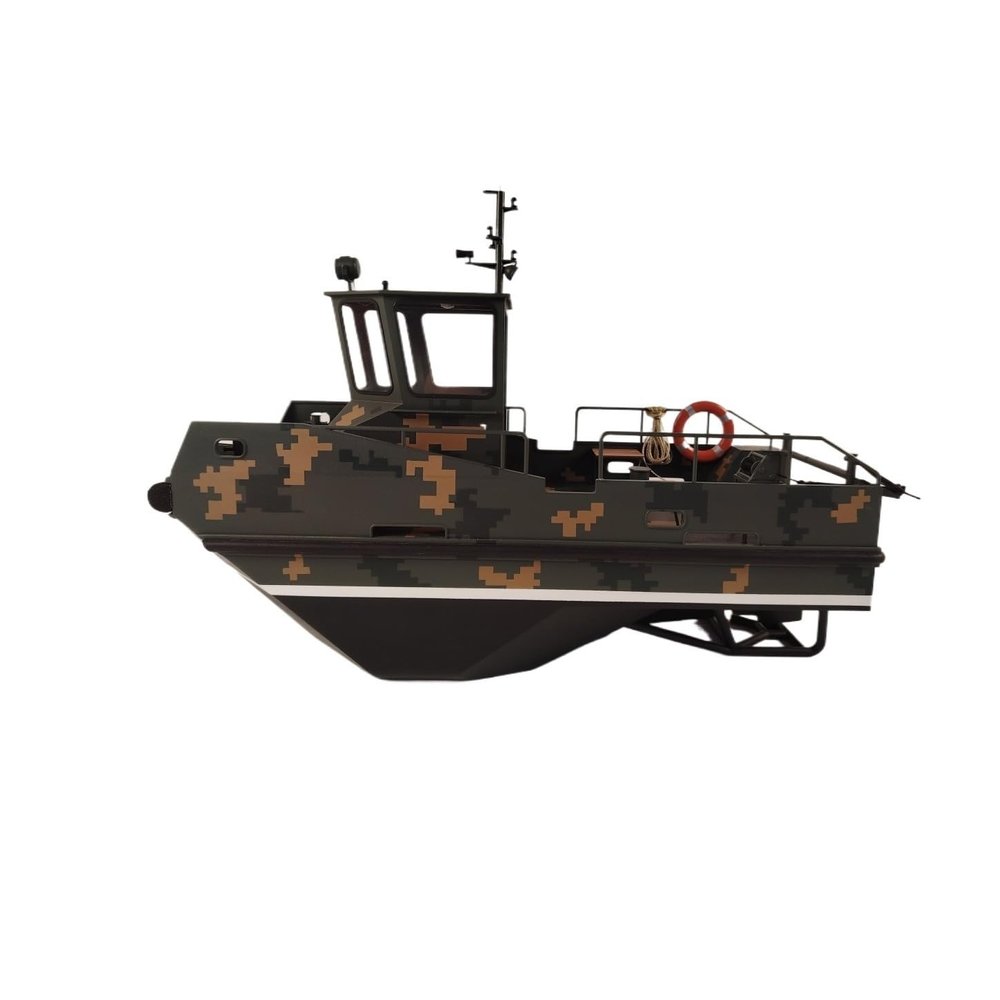 1:16 Scale Simulation Power Model Boat, Model Ship Kit, Fully Assembled, 5 Color Options Available(Army Green Camouflage)