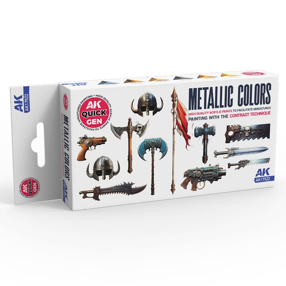 AK QUICK GEN SET AK17522 METALLICS (6x18ml)