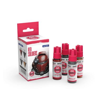 AK QUICK GEN SET AK17518 RED SOLDIERS (4x18ml)
