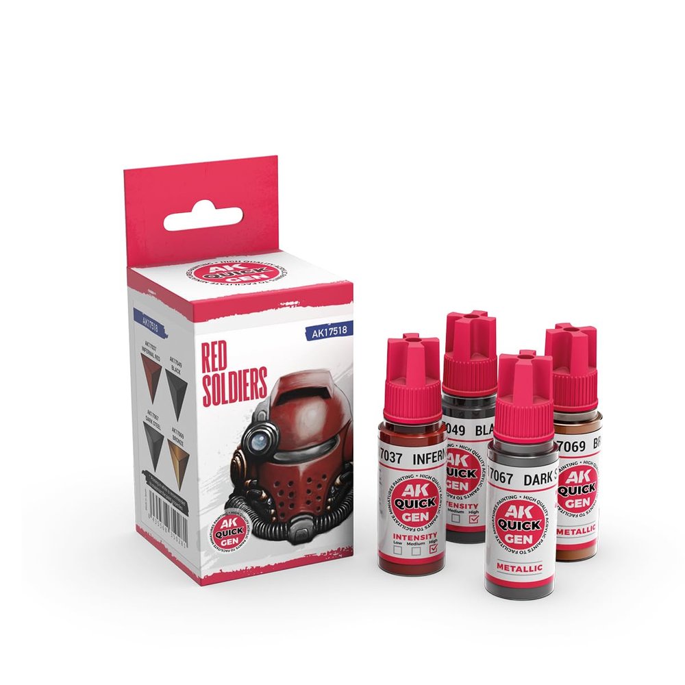 AK QUICK GEN SET AK17518 RED SOLDIERS (4x18ml)
