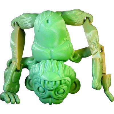 Articulated Monkey Figurine Poseable Jungle Animal Model for DIY Painting, Collecting & Display 3D Printed in Canada