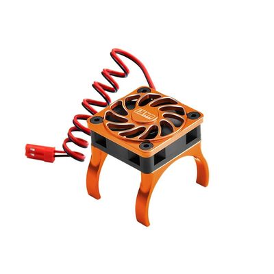 Aluminum 6061-T6 Alloy High Speed Cooling Fan 18000 RPM Compatible with 36mm Motor for Traxxas 1:16 Mini Maxx/Mini Slash/XRT VXL 3S / 1:8 Jato 2S 4S Upgrade Parts - Orange