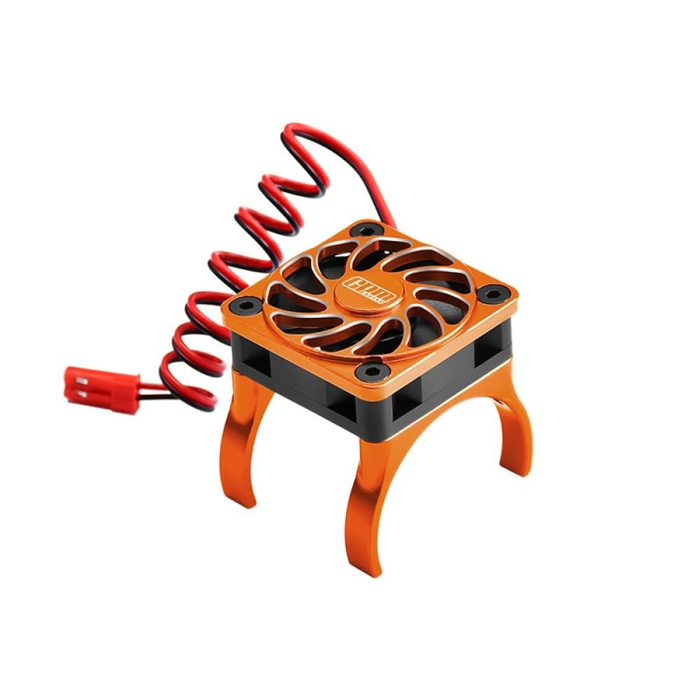 Aluminum 6061-T6 Alloy High Speed Cooling Fan 18000 RPM Compatible with 36mm Motor for Traxxas 1:16 Mini Maxx/Mini Slash/XRT VXL 3S / 1:8 Jato 2S 4S Upgrade Parts - Orange