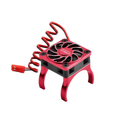 Aluminum 6061-T6 Alloy High Speed Cooling Fan 18000 RPM Compatible with 36mm Motor for Traxxas 1:16 Mini Maxx/Mini Slash/XRT VXL 3S / 1:8 Jato 2S 4S Upgrade Parts - Red