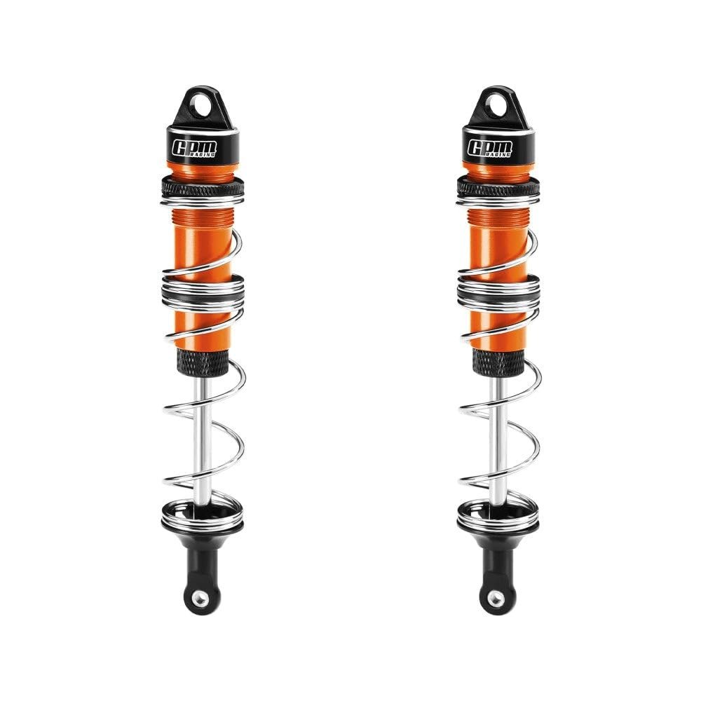 Aluminum 6061-T6 Alloy Front Double Section Spring Shock 125mm for LOSI 1/6 8IGHT-X Super Lasernut 4WD Brushless Buggy RTR-LOS04019 Upgrades - Orange