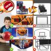 Drmukie Upgrade Dual Basketball Arcade Game Kids Electronic Basketball Hoop with Electronic Scoreboard LED Light 6 Balls Indoor Outdoor Sports Toys Gift for Boys Girls Ages 3-8 (Blue) view 2
