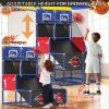 Drmukie Upgrade Dual Basketball Arcade Game Kids Electronic Basketball Hoop with Electronic Scoreboard LED Light 6 Balls Indoor Outdoor Sports Toys Gift for Boys Girls Ages 3-8 (Blue) view 4