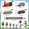 12Pcs Train Cake Toppers Train Cake Decorations with Traffic Track Railway Lights Sign for Trains Themed Birthday Party Decorations Transport Themed Party Supplies view 2