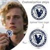 10 Custom Challenge Coins, Personalized Commemorative Coins with Logo Photo Text, Custom Memorial Gifts for Company Military Family Colleague Anniversary Wedding Couple Pocket Hug Tokens (Silver) view 3