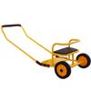 JIYIAN Yellow,Double Person Rickshaw Trailer Kindergarten Children's Hand-Pulled Cart Preschool Education Trolley Play Trailer Toy Bicycles and Small Carts view 1