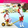 JIYIAN Yellow,Double Person Rickshaw Trailer Kindergarten Children's Hand-Pulled Cart Preschool Education Trolley Play Trailer Toy Bicycles and Small Carts view 2