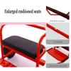 JIYIAN Yellow,Double Person Rickshaw Trailer Kindergarten Children's Hand-Pulled Cart Preschool Education Trolley Play Trailer Toy Bicycles and Small Carts view 3