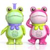 Inspireyes Toddler Walkie Talkies for Kids Rechargable, DIY Dress-Up Saluting Frog Toys, 2 Pack Cute Indoor Outdoor Playset with Stickers, Birthday for 3 4 5 6 7 8 Year Old Girls Boys view 1
