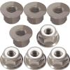 8Pcs M4 Flange Nuts Aluminum, M4-0.7mm Hex Flange Nylon Insert Lock Nuts for 1/10 Scale RC Car Traxxas Slash 4x4 2WD Stampede VXL Rustler VXL HPI Redcat Axial Racing Truck Buggy Crawler Wheels view 1