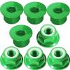 8Pcs M4 Flange Nuts Aluminum, M4-0.7mm Hex Flange Nylon Insert Lock Nuts for 1/10 Scale RC Car Traxxas Slash 4x4 2WD Stampede VXL Rustler VXL HPI Redcat Axial Racing Truck Buggy Crawler Wheels view 1