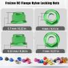 8Pcs M4 Flange Nuts Aluminum, M4-0.7mm Hex Flange Nylon Insert Lock Nuts for 1/10 Scale RC Car Traxxas Slash 4x4 2WD Stampede VXL Rustler VXL HPI Redcat Axial Racing Truck Buggy Crawler Wheels view 2