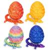 EverHaus 4 Pack 3D Printed Dragon,Dragon Eggs with Dragon Inside - Desktop Decor Collectible, Dragon Toy with Roses Design, for Boys and Girls view 1