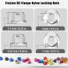 8Pcs M4 Flange Nuts Aluminum, M4-0.7mm Hex Flange Nylon Insert Lock Nuts for 1/10 Scale RC Car Traxxas Slash 4x4 2WD Stampede VXL Rustler VXL HPI Redcat Axial Racing Truck Buggy Crawler Wheels view 2