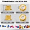 8Pcs M4 Flange Nuts Aluminum, M4-0.7mm Hex Flange Nylon Insert Lock Nuts for 1/10 Scale RC Car Traxxas Slash 4x4 2WD Stampede VXL Rustler VXL HPI Redcat Axial Racing Truck Buggy Crawler Wheels view 2