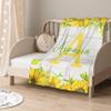 Personalized Baby Blanket for Girls Toddlers Infant Newborn Boys- Custom Sunflower Gifts with Name Text - 40 x 30 Inch Super Soft Plush Flannel Throw Sheets Decor for Baby Shower Crib Nap Birthday view 4