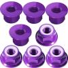 8Pcs M4 Flange Nuts Aluminum, M4-0.7mm Hex Flange Nylon Insert Lock Nuts for 1/10 Scale RC Car Traxxas Slash 4x4 2WD Stampede VXL Rustler VXL HPI Redcat Axial Racing Truck Buggy Crawler Wheels view 1