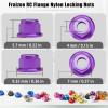 8Pcs M4 Flange Nuts Aluminum, M4-0.7mm Hex Flange Nylon Insert Lock Nuts for 1/10 Scale RC Car Traxxas Slash 4x4 2WD Stampede VXL Rustler VXL HPI Redcat Axial Racing Truck Buggy Crawler Wheels view 2
