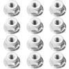 12Pcs M4 Flange Nuts Aluminum, M4-0.7mm Hex Flange Nylon Insert Lock Nuts for 1/10 Scale RC Car Traxxas Slash 4x4 2WD Stampede VXL Rustler VXL HPI Redcat Axial Racing Truck Buggy Crawler Wheels Silver view 1