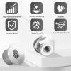 12Pcs M4 Flange Nuts Aluminum, M4-0.7mm Hex Flange Nylon Insert Lock Nuts for 1/10 Scale RC Car Traxxas Slash 4x4 2WD Stampede VXL Rustler VXL HPI Redcat Axial Racing Truck Buggy Crawler Wheels Silver view 4