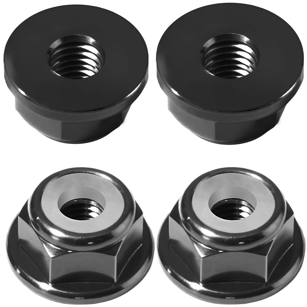 4Pcs M2 Flange Lock Nuts Metric Nylon Inserted Hex Self-Lock Non-Slip Aluminium Self Clinching Nuts for 1/24 RC Car Axial SCX24 Furniture DIY Industrial Construction Fasteners