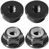 4Pcs M2 Flange Lock Nuts Metric Nylon Inserted Hex Self-Lock Non-Slip Aluminium Self Clinching Nuts for 1/24 RC Car Axial SCX24 Furniture DIY Industrial Construction Fasteners view 1