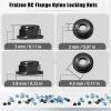4Pcs M2 Flange Lock Nuts Metric Nylon Inserted Hex Self-Lock Non-Slip Aluminium Self Clinching Nuts for 1/24 RC Car Axial SCX24 Furniture DIY Industrial Construction Fasteners view 2