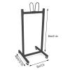 40X35X80cm Hula Hoop Storage Rack with Wheels, Iron Fitness Hoops Stand Up Holders for Hanging Jump Rope, Hoola Hoop Organizer Cart for School, Studio, Clubs, Gymnastics Training view 2