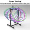 40X35X80cm Hula Hoop Storage Rack with Wheels, Iron Fitness Hoops Stand Up Holders for Hanging Jump Rope, Hoola Hoop Organizer Cart for School, Studio, Clubs, Gymnastics Training view 4