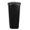 CLMSTE Black 12.1 Gallon Kitchen Step on Trash Can, Plastic Garbage Bin with Lid view 2