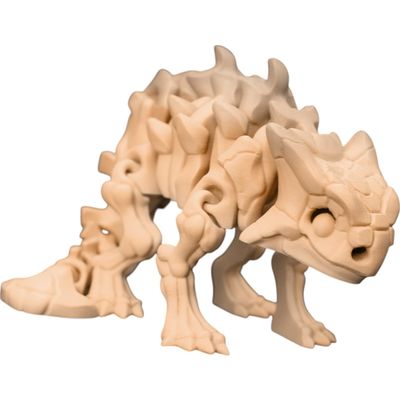 Articulated Euoplocephalus Skeleton Figurine  Poseable Dino Fossil-Inspired Collectible with Flexible Print-in-Place Joints  3D Printed in Canada