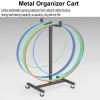 31.4in Mobile Hula Hoop Rack, Hula Hoop and Jump Rope Storage Holder Cart, Equipment Display for Gym/Gymnastics Club/Training Ground/Sales Store view 3